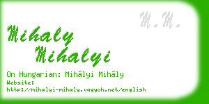 mihaly mihalyi business card
