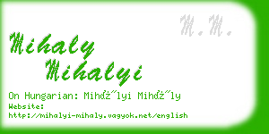 mihaly mihalyi business card